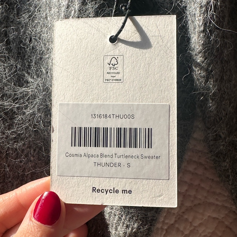 Reformation Cosmia Alpaca Grey Sweater - Picture 6 of 11